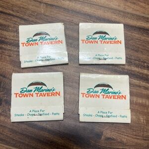 Dan Marino Town Tavern Miami Dolphins QB Football Matchbook lot Restaurant Grill